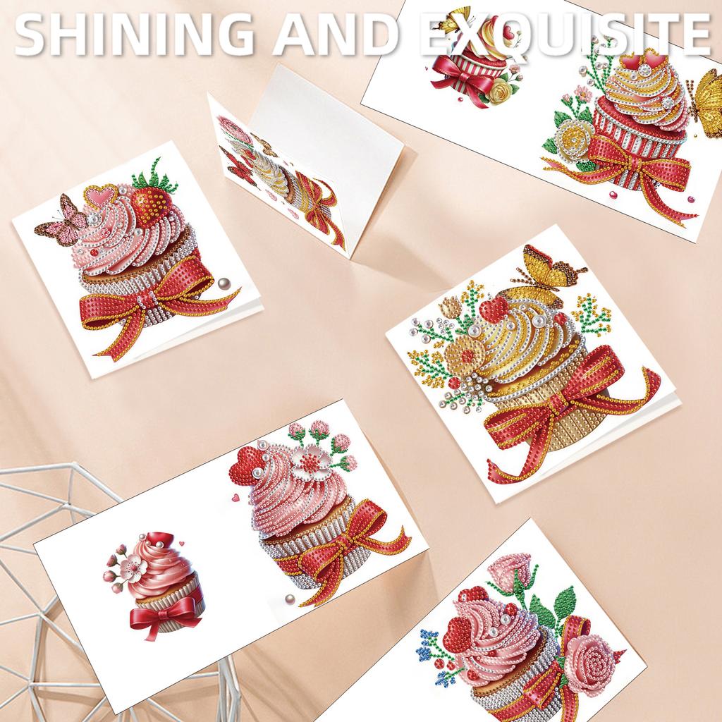 12PCS Color Theme DIY Rhinestone Diamond Art Mosaic Postcards Diamond Art Greeting Cards for Birthdays Thanksgiving and Holidays