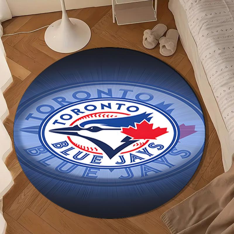 Blue Jays Logo Round mat, Anti-slip Circle Carpet Chair rug For livingroom,Bedroom, doormat home decor Gift Christmas Gifts