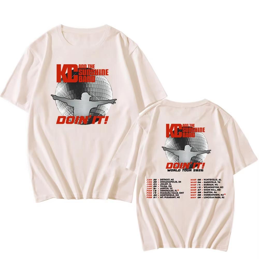 Dont It Tour 2026 Tshirt KC and The Sunshine Band Tshirt Casual Short Sleeve Cotton T Shirt Unisex Streetwear Hip Hop Clothing