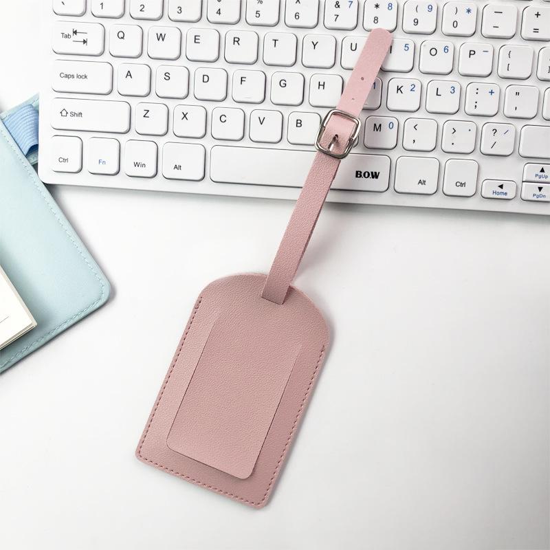 Winter 2022 Multicolor PU Leather Luggage Tag – Anti-Lost Boarding Info Tag for Suitcase