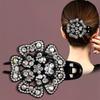 Resin Rhinestone Clip Elegant Fixed Headdress Hairpin Large Duck Clip Women Elegant Barrettes