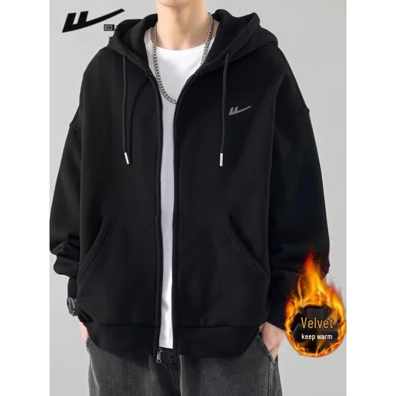 Huili Men s Casual Hooded Knit Cardigan XL