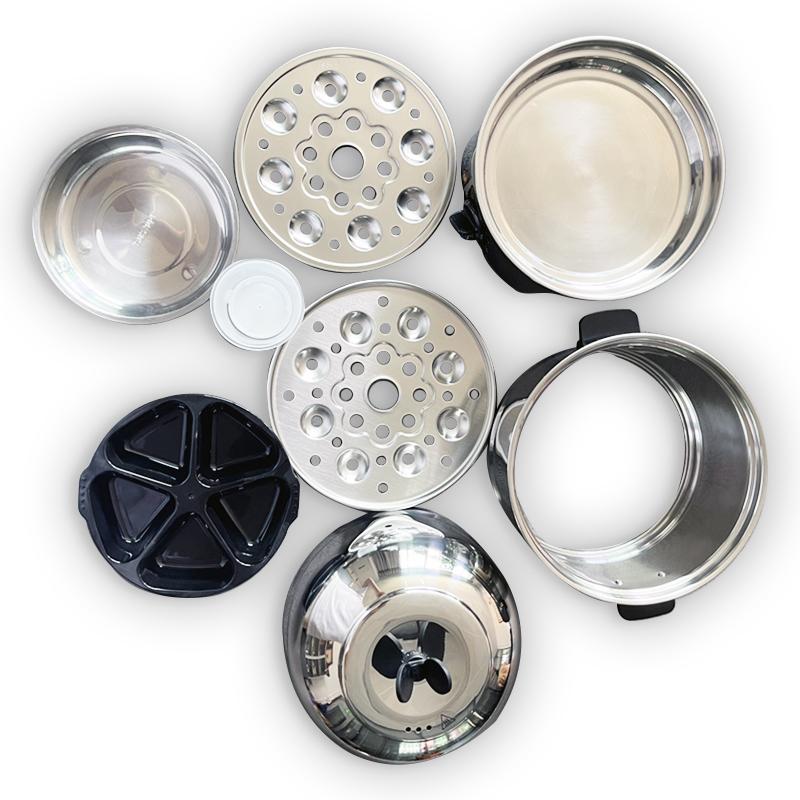 Egg Boiler Double Layers Egg Cooker Multi-function Breakfast Machine Stainless Steel Egg Steamer Mini Steamer Poacher Kitchen