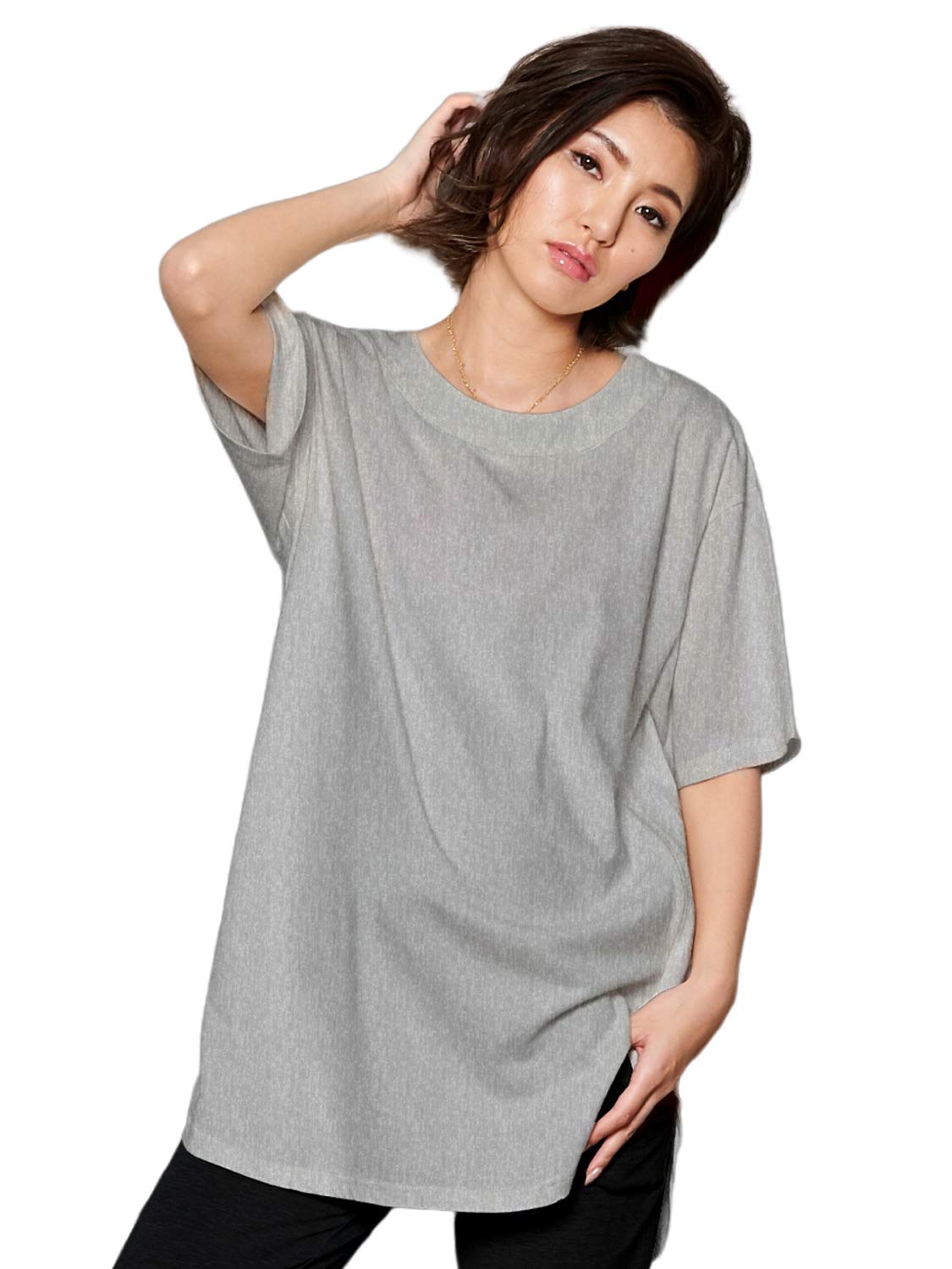 

Sweet Mommy Maternity Nursing Big Nursing Round Short Heathered Grey [Sweet Mommy] Топы, Одежда, Футболка, Рот, Разрез, Рукава, серый