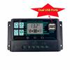 12V 24V solární regulátor nabíjení LCD displej Regulátor solárního nabíjení Duální USB port Regulátor baterie solárního panelu