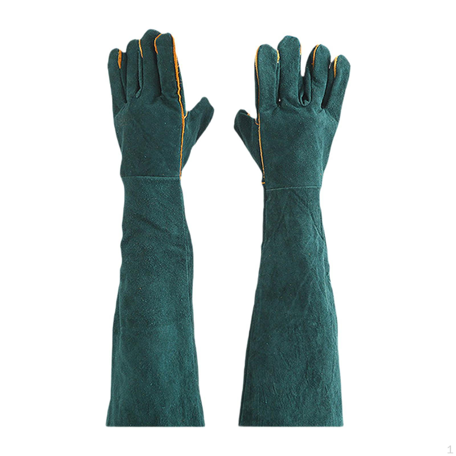 

Heat Resistant Welding Gloves, Hand Protection, Long Sleeve Work Abrasion Grill 35cm