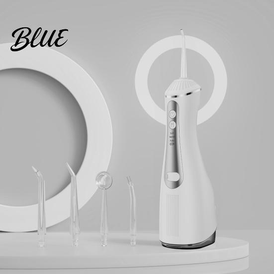 Rechargeable Oral Irrigator Cordless Electric Water Flosser 3 Pressure Modes And 4 Nozzles Design 330ml Capacity Daily Teeth Cleaning Tool