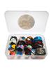 SUNLP Thumb Pick Set with 3 Thumb Picks and 9 Finger Picks for and Includes Storage Box and 8 Guitar Picks Set, 12-Piece Electric, Acoustic, Mandolin,