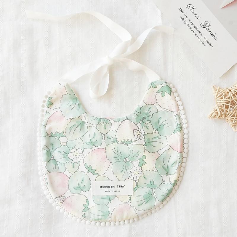 

Нагрудник для младенцев, милый нагрудник в стиле бохо с цветочным принтом для новорожденных девочек, модный хлопковый нагрудник для весны, лета и осени, нагрудник для кормления ребенка