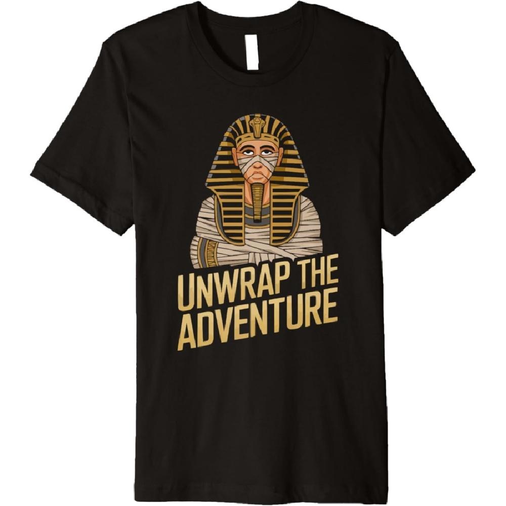 Египетская мифология Египет Пирамида Древнеегипетская мумия Премиальная футболка(8) S чёрный