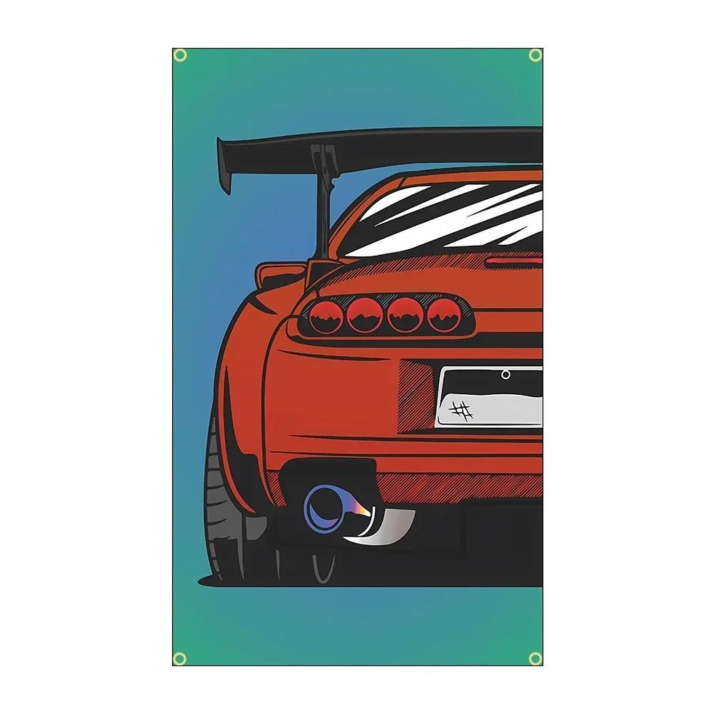 JDM Racing Cars Polyester Wall Plaque Auto Decor Gift