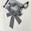 Retro fashionable polka dot long silk scarf women's spring and autumn y2k hot girl fashion versatile decorative scarf thin streamer