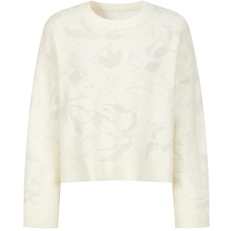 

Jiu Zi Annacot Women s Sequin Beaded Wool Knit Sweater L