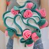 Colorful Artificial Flower Blanket Fashion Rose Flower Nap Blanket  Valentine's Day