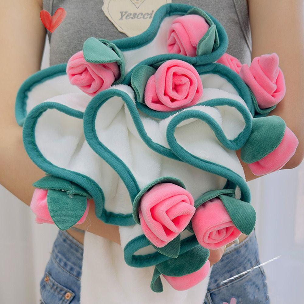 Colorful Artificial Flower Blanket Fashion Rose Flower Nap Blanket  Valentine's Day