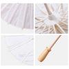 DIY Coloring Paper Umbrella with Bamboo Handle Handmade Chinese Oiled Paper Umbrella White Paper Umbrella Japanese Parasol Decoration