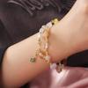 Bangle Crystal Beaded Bracelet Stacking Bead String Bracelet Double-Layer Pearl Bracelet  Gifts