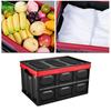 Auto Kofferraum Aufbewahrungsbox Faltbarer Organizer Großes Fassungsvermögen ABS Koffer für Zuhause Garage Schwarz 39x26.5x22cm