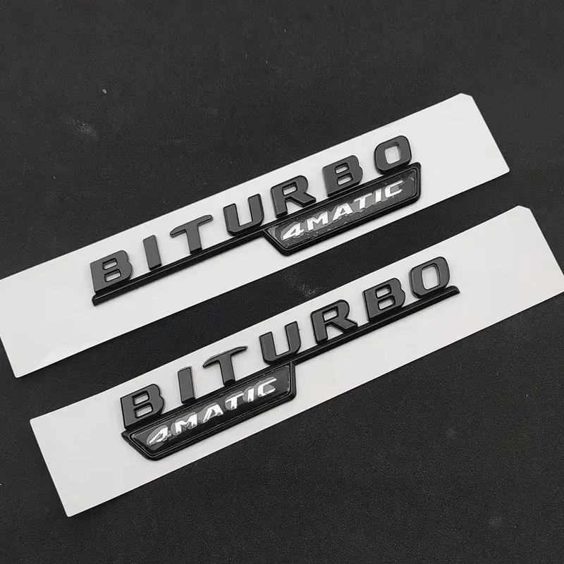 3D ABS Car Rear Trunk Badge Letters Sticker Logo GLC 43 BITURBO 4MATIC Emblem For Mercedes Benz AMG GLC43 X253 Accessories