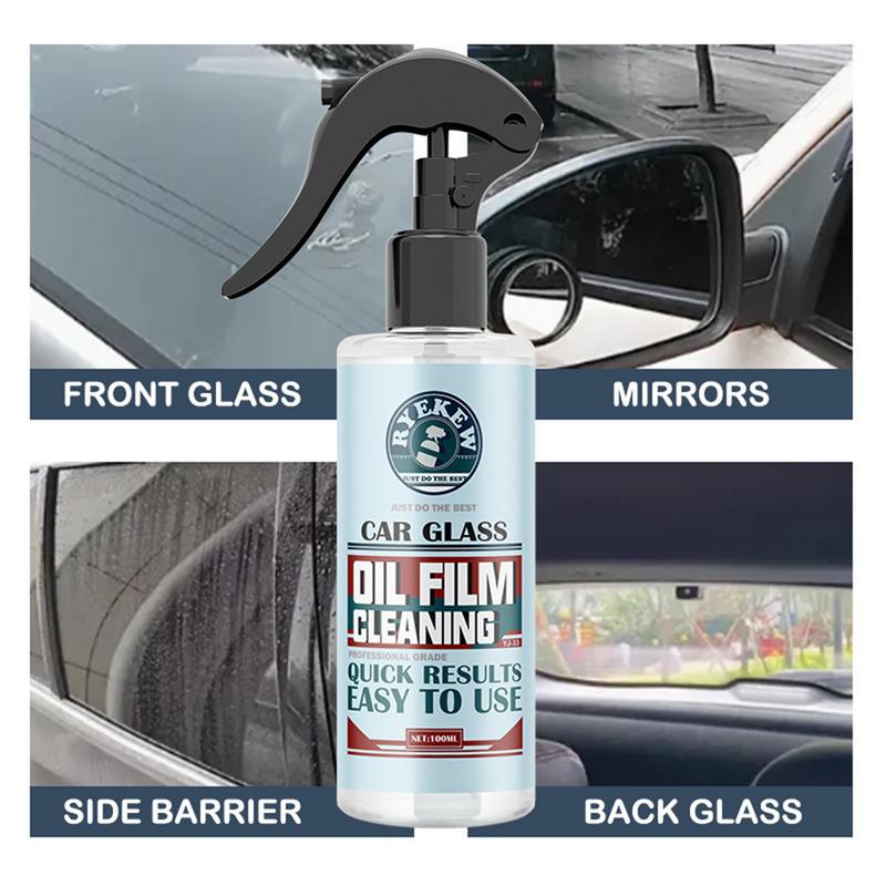 Autoglasölfilm-Reiniger Schnelltrocknendes Ölfilm-Entferner-Spray 100ml Autofensterreiniger Mehrzweck-Glasreiniger für Autos SUVs