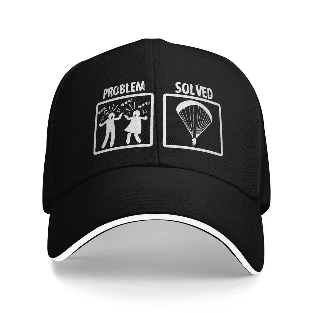 Eat Sleep Fly Paraglider T Shirts for Men Cool Paragliding Sandwich Hat Hats Sports Cap Breathable Snapback Caps Baseball Cap
