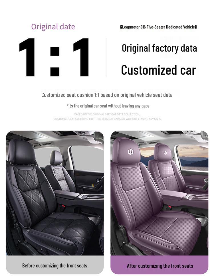 2026 Leapmotor C16 ZhiZun Edition 5-Seater Car Seat Cover with Extended Range 280 Lidar Special Cushion.