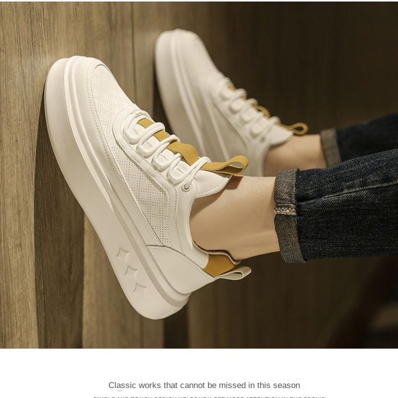 New Men Casual Shoes Leather Sneakers Lightweight Comfortable Breathable Walking Shoes Fashion Lace up Tenis Zapatos 39-44 Sizes