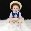 55cm Vinyl Reborn Baby Boy Doll with Changeable Clothes and Planted Hair - Ideal Birthday Toy Gift.