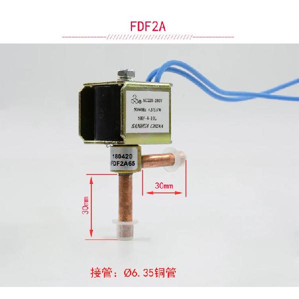 1 PIÈCE Vanne Solénoïde 2 Voies Angle Droit FDF-2A/FDF-6A/FDF-8A /FDF-11A Normalement Fermée Pour Climatisation Machine à Glace Dégivrage