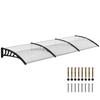 Outdoor Canopy for Doors and Windows 303x96 Cm Protection Awning Transparent Polycarbonate