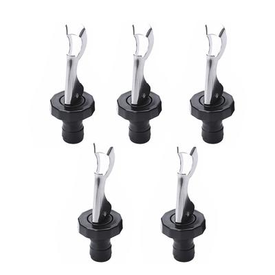 5 Pcs Food-safe Silicone Wine Bottle Stoppers Manual Pressed Sealed Leak Proof Wine Stoppers Reusable Universal Fit