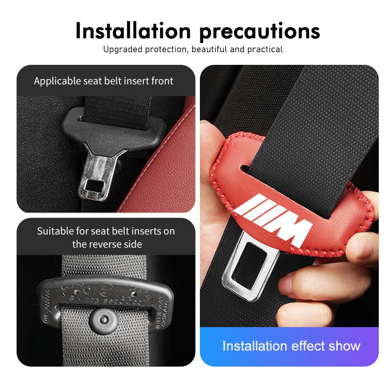 FA4Car Seat Belt Buckle Protector Anti-Scratch Adjusting Clip For BMW 1 3 5 7 Series M F01 F20 F10 F13 E52 E53 E60 E93