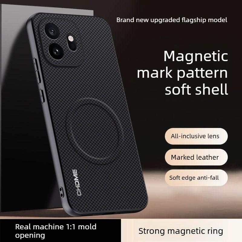 Premium Business Mark Texture Skin-friendly Touch Case For OnePlus 15T 15/13 T/R For MagSafe Charge Silicone Bumper Back Cover