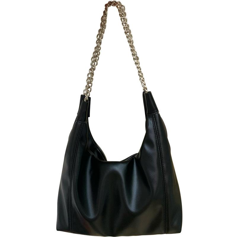 Korean Version of Chain Tote Bag Large Capacity Bag New Style Bag Fashionable Commuter Women's Bag Soft Leather Shoulder Bag