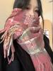 Atmosphere blue coffee plaid scarf women's new warm versatile plaid scarf student couple thickened shawl