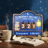 Book Read Counter Sign Wood Reading Challenge Decor Ornament with Changeable Number Plates Lantern Pattern Books Read This Year