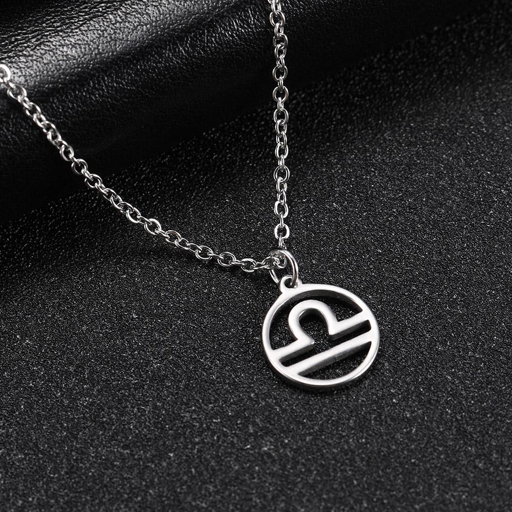 Cazador Zodiac Pendant Necklace for Women 12 Constellation Aries Pisces Gemini Chocher Stainless Steel Jewelry Gold Color Gifts