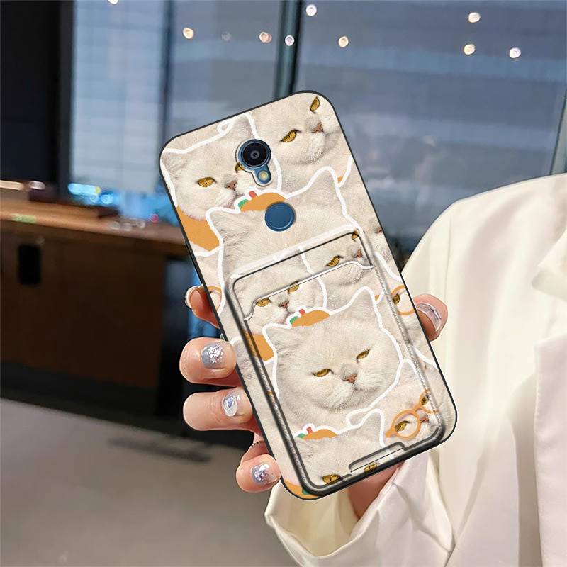 Silicone Fashion Design Phone Case For Sharp Rouvo V Card Slot Back Cover Shockproof Waterproof Anti-knock Cartoon TPU