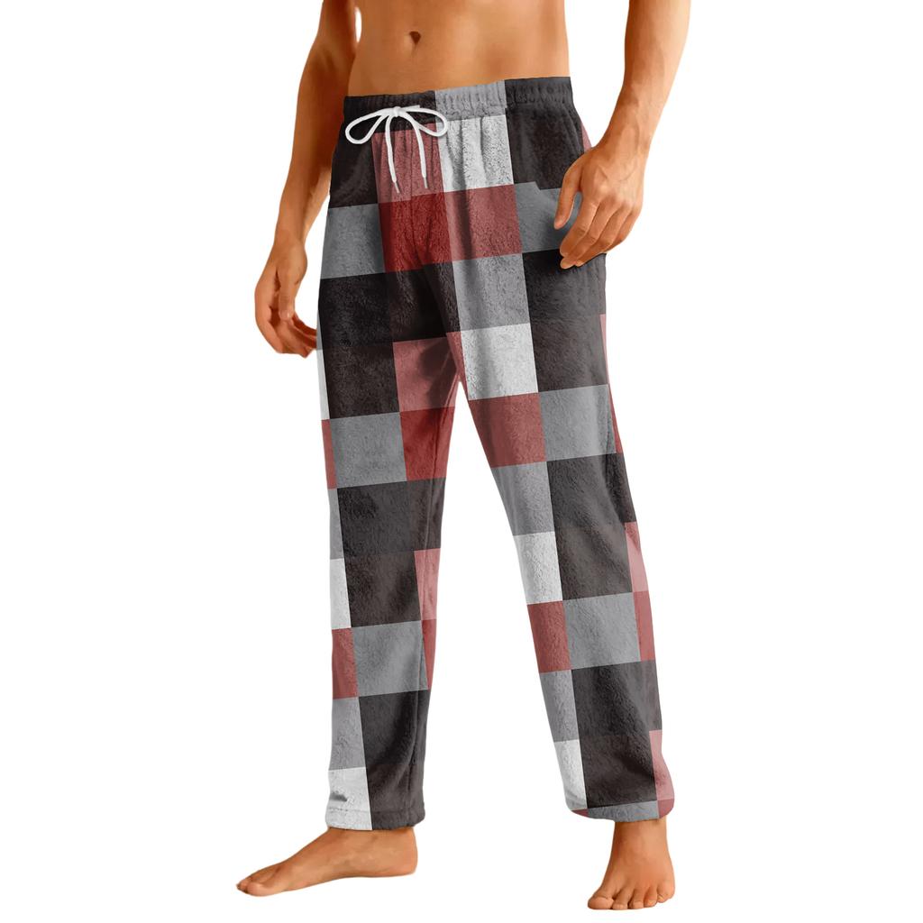 Men's Home Soft Pajama Pants Drawstring With Pockets Casual Sports Pants