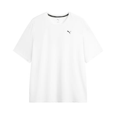 Puma Madingas universalus megztas apvalios apykaklės trumpomis rankovėmis T-shirt unisex viršutinė dalis balta 520759-52