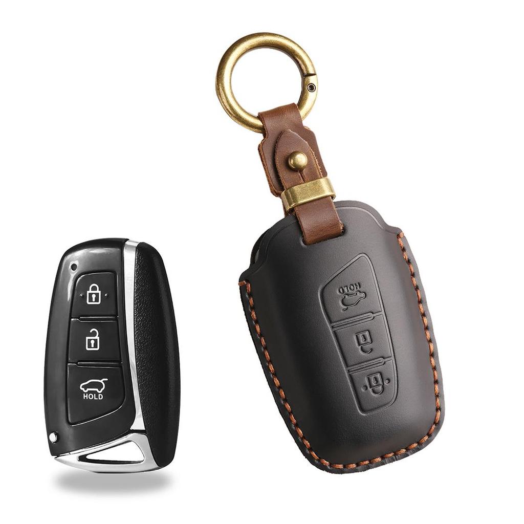 [Hyundai] Car Key Cover Car Key Case Cowhide Handmade Suitable for Shengda/ix45/Grui