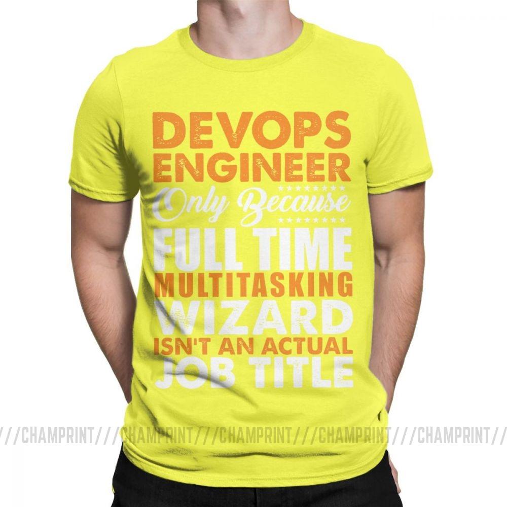 Devops T Shirts Engineer Is Not An Actual Job Title Funny Coder Programmer Men T Shirts