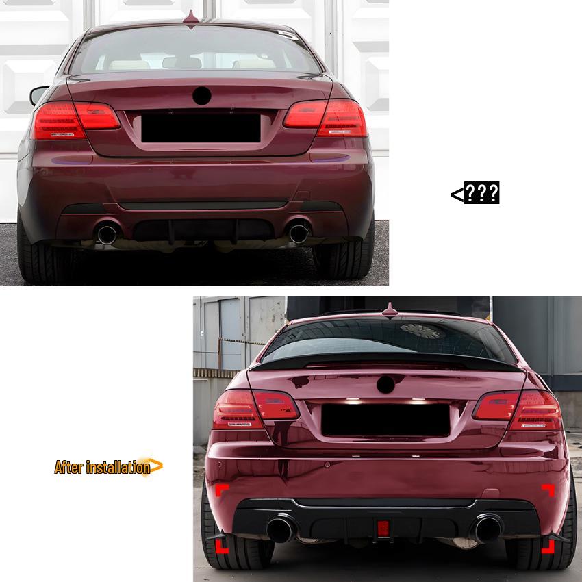 BMW 3 Series Coupe E92 E93 M Sport Rear Bumper Lip Diffuser Modification.