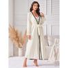 Women's Minimally Casual Mid Length Camisole Nightgown Night-robe Pajamas Sling Nightdress Lace Trim Long Sleeves Robe Home Casual Sleepwear