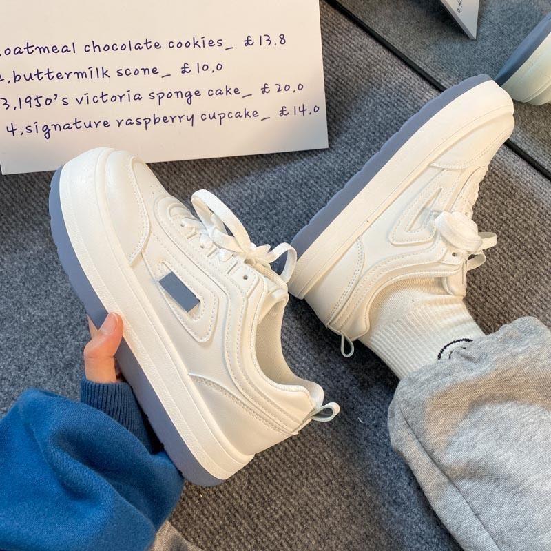 Women's Shoes Spring and Autumn Big Head Shoes Hong Kong Style Japanese Versatile Casual Platform Sports Shoes