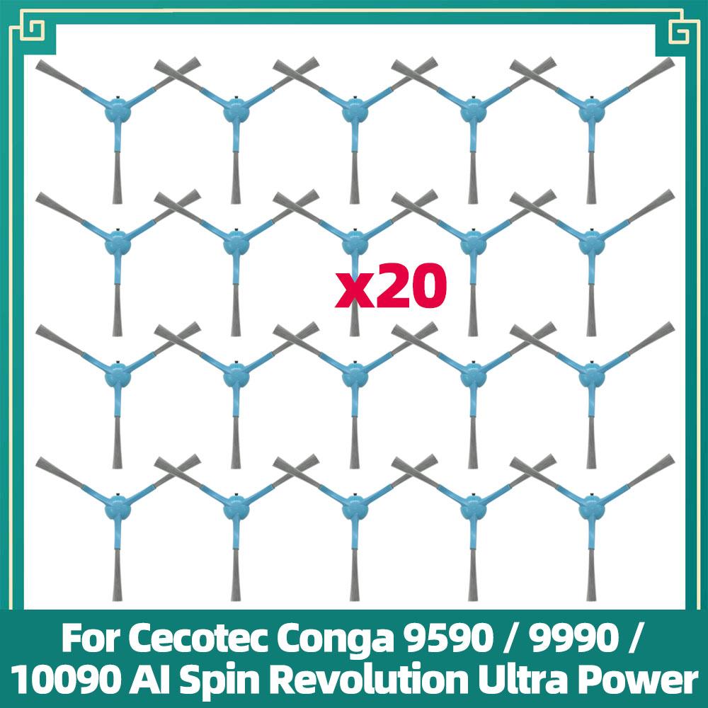 Passar för Cecotec Conga 9590 / 9990 / 10090 AI Spin Revolution Ultra Power Hemersättningskit Huvudsidoborste Filter Dammbehållare
