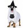 Halloween Dog Ghost Costume Pet Cosplay Cloak with Witch Hat Candy Pot Funny Puppy Outfit for Halloween Party Photo Prop Large