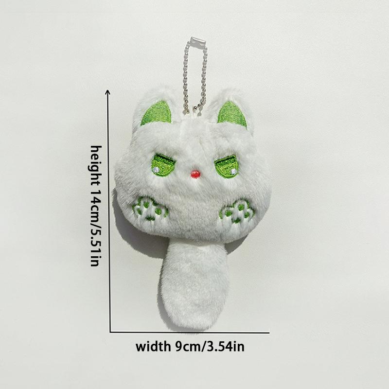 Kawaii Squeak Cat Plush Keychain Stuffed Animal Dolls Charm Cute Backpack Pendant Bag Hanging Decoration Girl Gifts