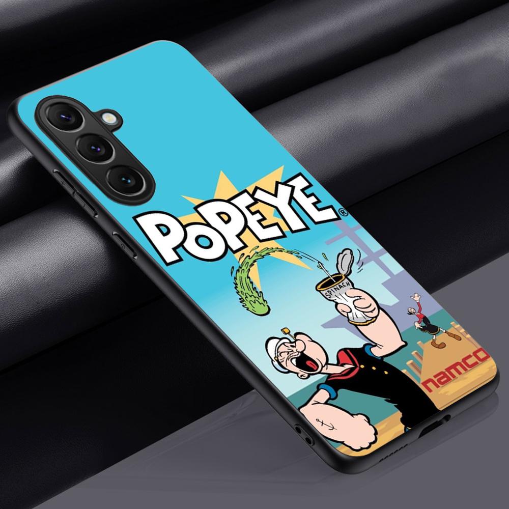 

P-po-peyeS classic anime poster pattern Phone Case For Samsung Galaxy S26 S25 S24 S23 S22 S21 Plus Ultra Note20 Soft Black Galaxy S25 Ultra
