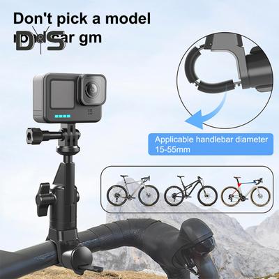 Suporte para câmera de ação de guidão de bicicleta para Insta 360 X2 X3 X4 360 graus giratório para motocicleta, suporte para câmera esportiva